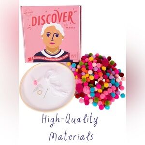 Kids Crafts "Discover Like Maria" Bead Stair PomPom Mobile Craft Kit for Kids